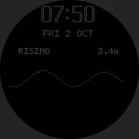 Pixel Tide on a fēnix 8 Pro in always-on mode, dimmed